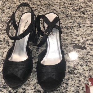 Black platform heels